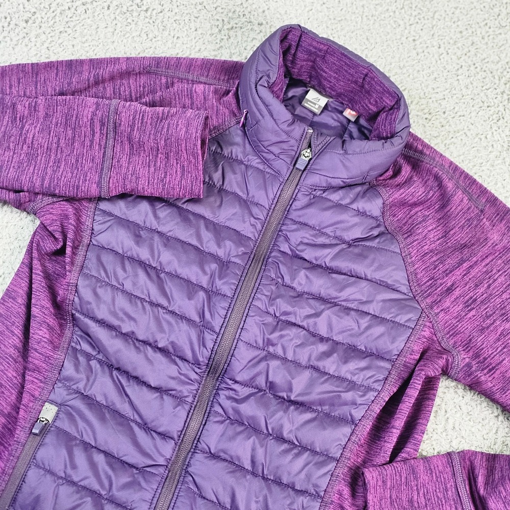 Eddie Bauer Jacket Womens Medium Purple Hybrid Insulated Full Zip Stretch Puffer